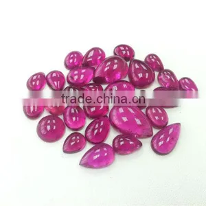 #AZZZ Natural Multi-Shape Free Size Cabs Loose Stone Rubellite Cabochon thumbnail-1