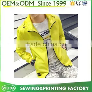 Manufacture 2016 Fashion Windbreaker Sports Jacket Custom Running Softshell Jacket OEM thumbnail-3