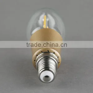 2015 New Style Antique LED Filament C35 With Plastic Gold Palted 2W E12 110V Dimmable thumbnail-3
