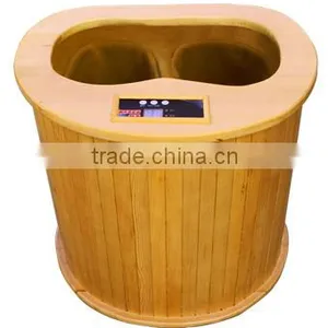 Japan Hot Sale Hemlock Far Wooden Foot Sauna With Tourmaline (CE/RoSH/ISO) thumbnail-2