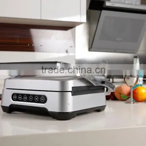 Non-stick Electric Stainless Steel Panini Press Sandwich Maker thumbnail-3
