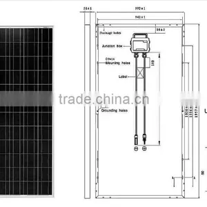 High Efficiency Monocrystalline 300 Watt Solar Panel With Tuv And 25 Years Insurance thumbnail-2