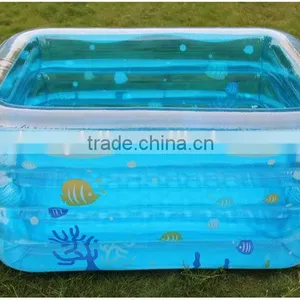 Family Adult Inflatable Swim Square Toddler Baby Kids Swimming Pools thumbnail-3