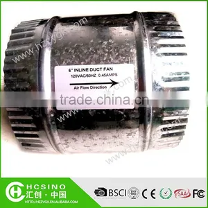 6" Inline Duct Fan 2600CFM Booster Exhaust Blower Air Cooling Vent ABS Blade thumbnail-2