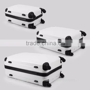New 3PCS Silver Carry On Luggage Set Trolley Suitcase Travel Bag Spinner ABS PC thumbnail-5