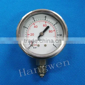 All Stainless Steel Liquid Pressure Gauge Manometer thumbnail-1
