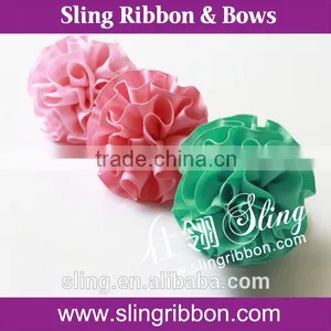 Handmade Grosgrain Ribbon Flowers With Elastic Band thumbnail-1