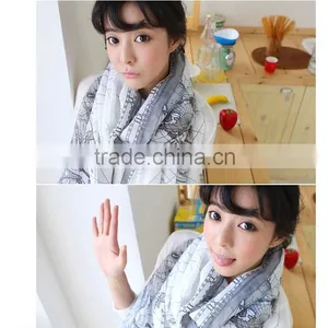 Word Map Printing Fashion Scarf,latest Design Wholesale Cheap Scarf,large Scarf thumbnail-5