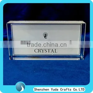 Clear Acrylic Brand Block for Company, Plexiglass Lucite Plaque Logo Block for Sale thumbnail-1