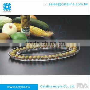 Luxury Acrylic Plastic Wave Banquet Wedding Dessert Fruit Plate Set thumbnail-3
