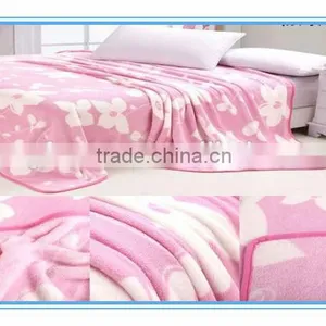 Pink Coral Fabric Fleece Blanket thumbnail-1