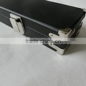 Luxury 3/4 BLACK Leather Snooker Pool Cue Case. thumbnail-3