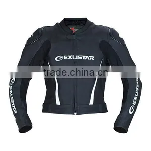 Two-piece Stylish, Elbow Protectors Motorcycle Leather Suit thumbnail-1