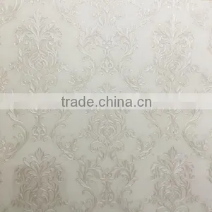 Vinyl Wallpaper With Golden European Flowers for House thumbnail-5