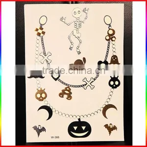 Halloween Party Glow in the Dark Body Tattoo Sticker thumbnail-2