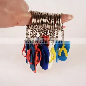 Cute Colorful Slipper Soft Pvc Keychain Cartoon Pvc Rubber Key Chain thumbnail-3
