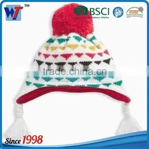 Custom Cotton Slouchy Embroidery for Kids Red Knit Cap for Sale thumbnail-3