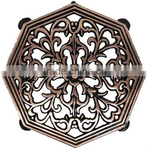Octagon Shape Antique Cast Iron Trivets thumbnail-1