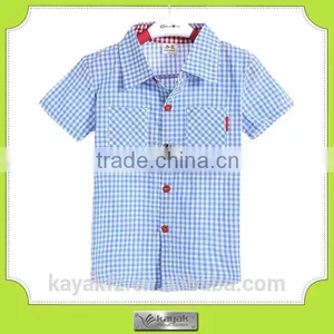 Cusom-made Summer Stripe Fashion Cotton Shirt Children thumbnail-3