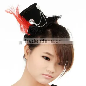 MYLOVE Party Hat for Women Red Feather Rose Hat MLGM040 thumbnail-1