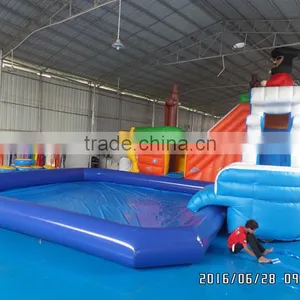 Pirate Ship Inflatable Slide With Pool,children Playground Water Park for Sale thumbnail-2
