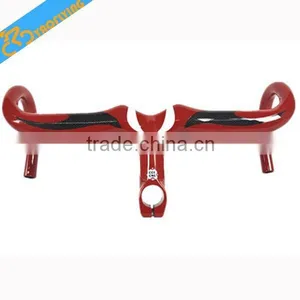 2015 New Arrival Red Carbon Road Bike Handlebar,beautiful Carbon Fiber Handlebar,lightweight Carbon Handlebar for Sale thumbnail-5