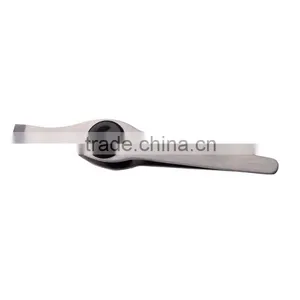 2015 Pointed Slant Tip Carbon Steel Eyebrow Extension Tweezers thumbnail-2