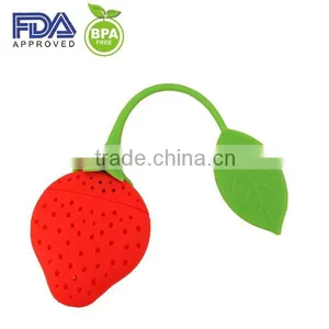 New Designed Silicone Tea Infuser/Silicone Tea Strainer/Strawberry Shape Silicone Tea Bag thumbnail-1