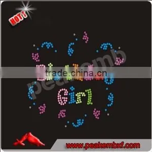 Bling Iron Transfer Rhinestone Birthday Girl Hotfix Custom Motif in Girls Clothing Sets thumbnail-2