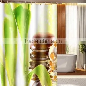 Digital Printed Green Plants Shower Curtain thumbnail-1