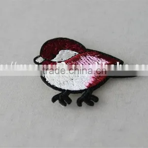 High Quality Red Color Polyester Fabric Neck Collar Patch Embroidery for Sale thumbnail-3