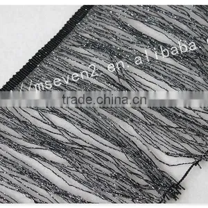 Hot Selling 19cm Width Black Polyester Fashion Trim Finges thumbnail-5
