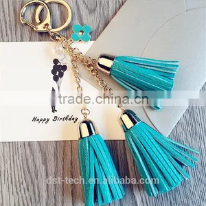 Luxury Leather Tassel Car Keychain thumbnail-1
