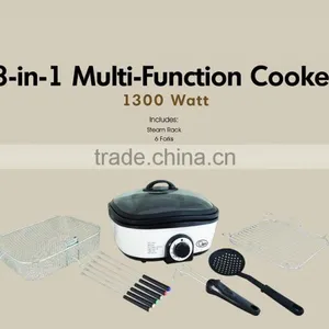 Kawachi 8-in-1 Multi Function Ultra Chef Multi Cooker-White thumbnail-3