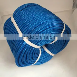 Blue Color 8mm Poly Hollow Braided Rope, 16 Strands Braided Rope Used in Swing,ski Rope thumbnail-2