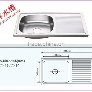 JZ-833 Manufacture of Integrated Supply Industrial Units Above Counter Stainless Steel Kitchen Sink thumbnail-1