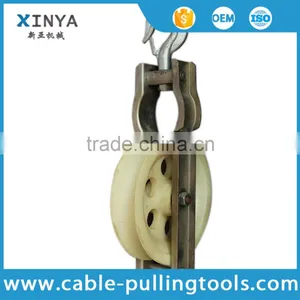 2T Nylon Single Sheave Stringing Pulley Block 250x60mm thumbnail-1