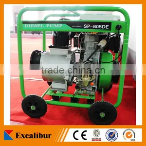 Customized Model SP605D-1 Electric Start 6 Inch 13HPLightweight Diesel Centrifugal Water Pump With Wheels For Widely Aplications thumbnail-1