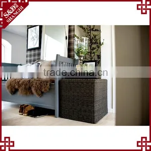 Nanning S&D Customerized Black Color Plastic Rattan Woven Square Garden Decorations Tall Potato Planter thumbnail-1
