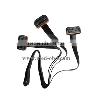 Flat OBD2 Spitter Y Cable 16pins Female to 2 Pieces 16pin Male thumbnail-3