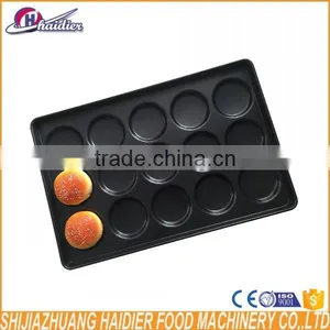 15 Grooves Aluminum Alloy Teflon Coated Non-stick Round Bread Baking Pan/hamburger Baking Tray thumbnail-1