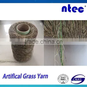 12000D/16F PE Straight+ PP Curly Artificial Grass Yarn for Landscaping Turf thumbnail-1