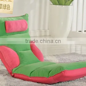 Fashion Suede Fabric 5 Grades Single Sofa Chair, Portable Legless Folding Chair Sofa, Leisure Modern Floor Sofa Seating thumbnail-1