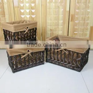 High Quality Beautiful Wicker Grey Storage Baskets or Any Color You Like thumbnail-1