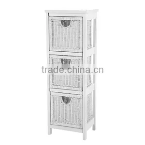 Modern Beautiful Exquisite Wooden Cabinet With Wicker Drawers thumbnail-1