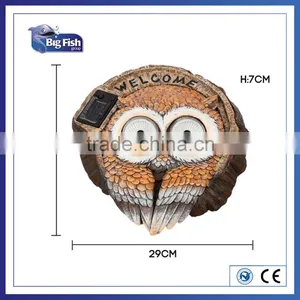 Solar Powered Polyresin Animal Barn Grandapa Owl Shaped House Light thumbnail-4