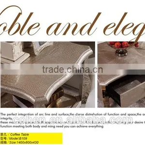 Golden Color Stylish Stainless Steel Center Coffee Table/modern Furniture B109 thumbnail-3