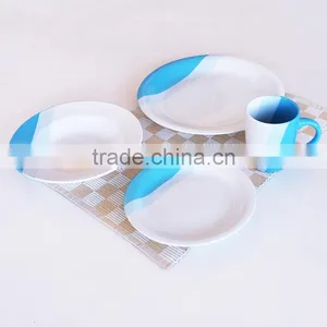 16pcs Two-tone Ceramic Dinnerware Set,stoneware Two-tone Dinner Set,16pcs Ceramic Dinnerware Set With Solid Colors thumbnail-1