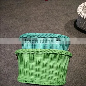 Wholesale Cheap and High Quality Colorful Willow Bike Basket thumbnail-2