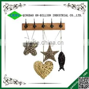 Hand Woven Hanging Wicker Chirstmas Decoration Star thumbnail-2